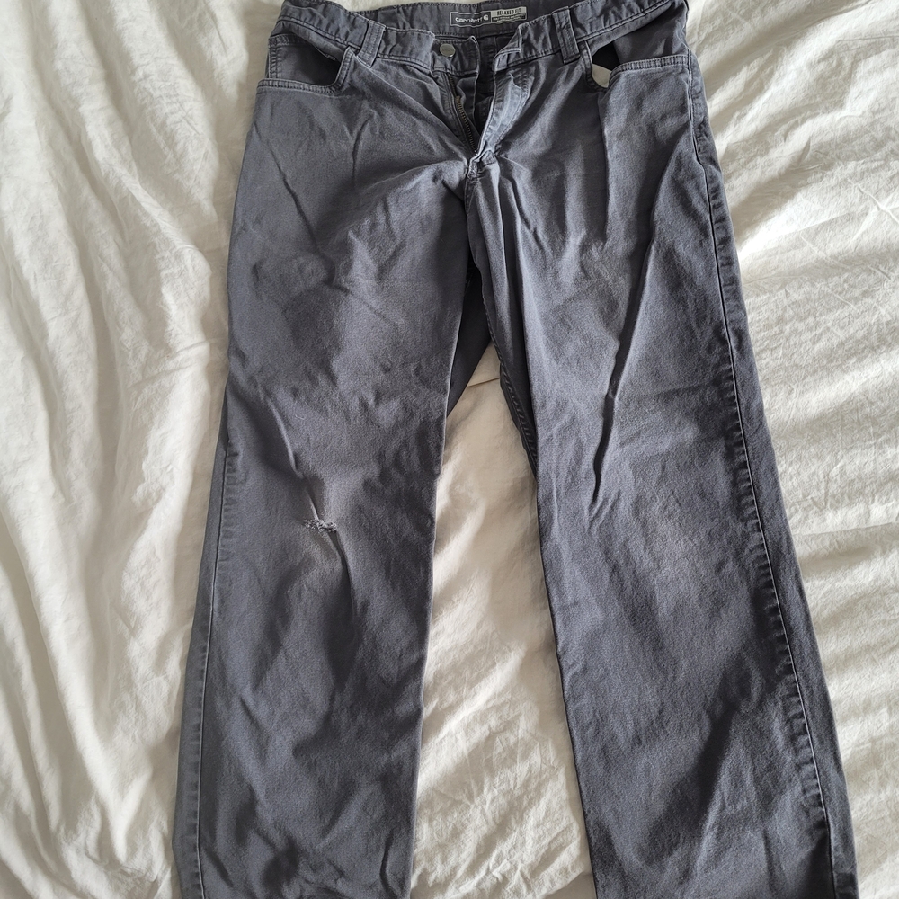 Carhartt Men's Charcoal Straight-Leg Chinos